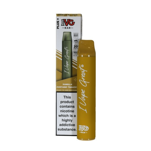 The IVG Bar 800 Vanilla Custard Tobacco