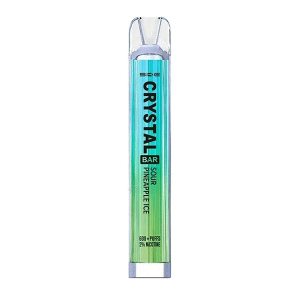 CRYSTAL BAR - SOUR PINEAPPLE ICE - DISPOSABLE VAPE - 2% NICOTINE