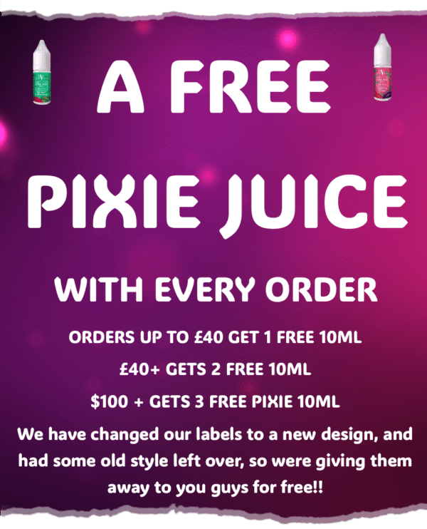 20% free pixie juice