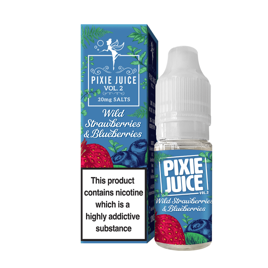 Pixie Juice Vol 2 - Wild Strawberries & Blueberries Nicotine Salts E-Liquid 20mg